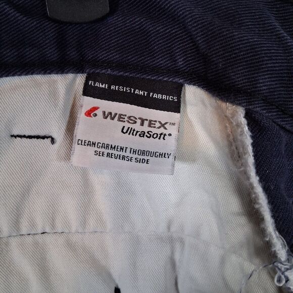 Riverside Flame Resistant Pants Size 40 Navy Blue Westex Ultra Soft Inseam 31 - Picture 5 of 7